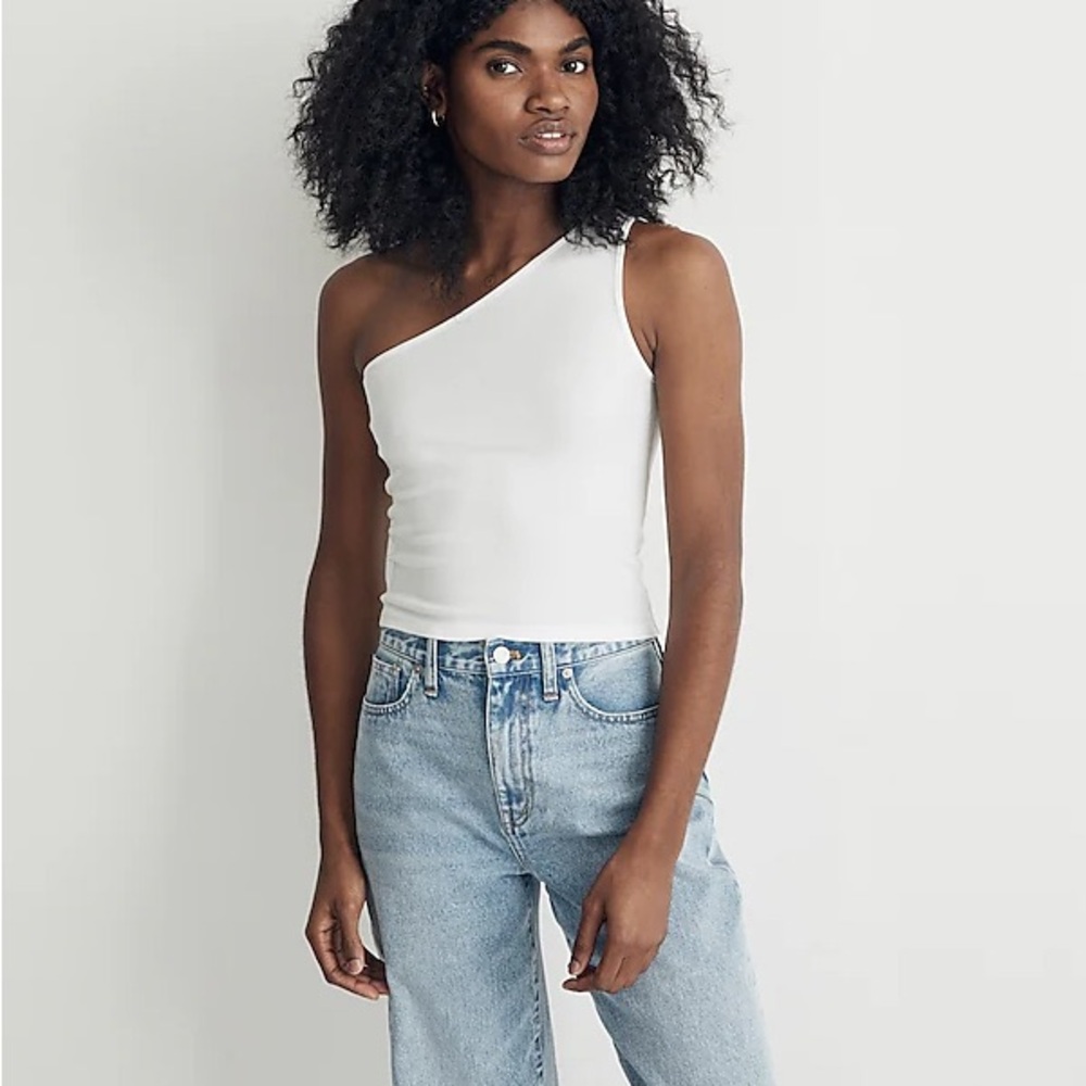 NWT Madewell Supima® Rib One-Shoulder Tank